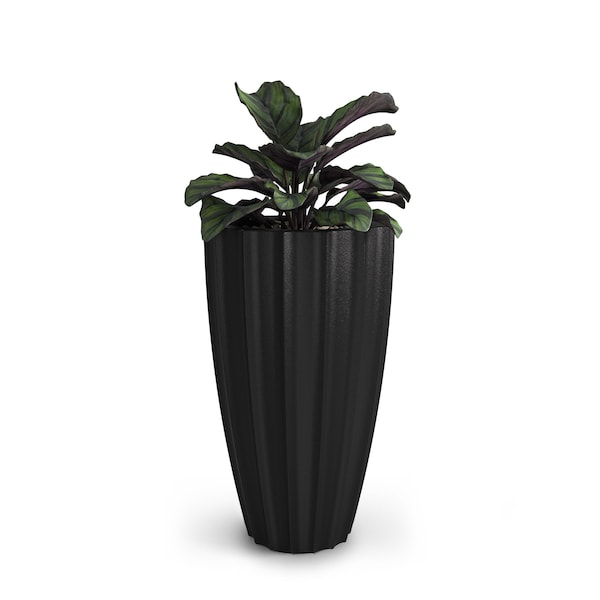 Sedona 28in Tall Planter - Black